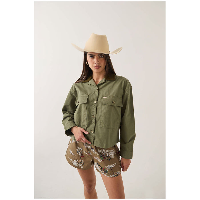 Brixton Utopia Overshirt - Women's Washed Olive Surplus