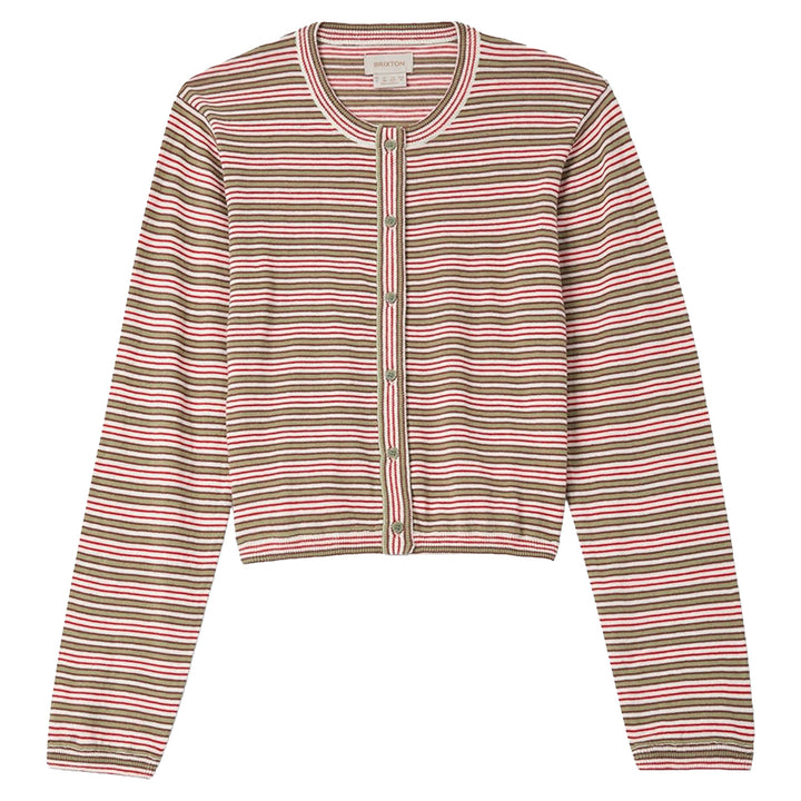 Brixton Bixby Lightweight Cardigan - Women's Green Multi Stripe