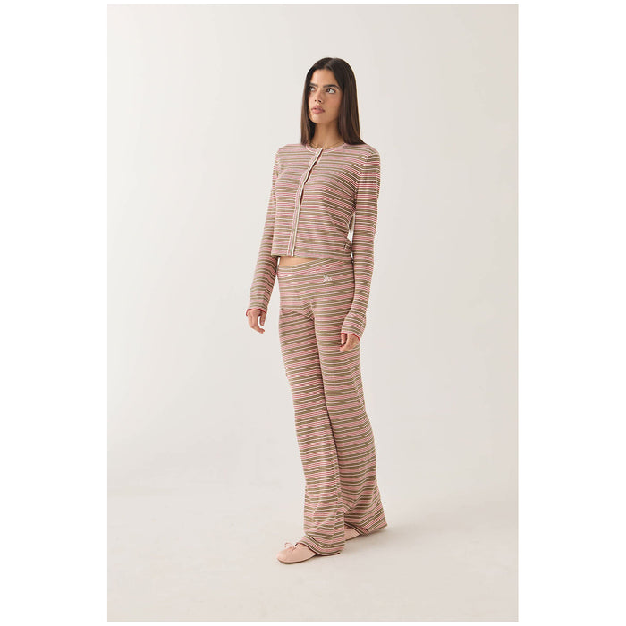 Brixton Bixby Lightweight Cardigan - Women's Green Multi Stripe
