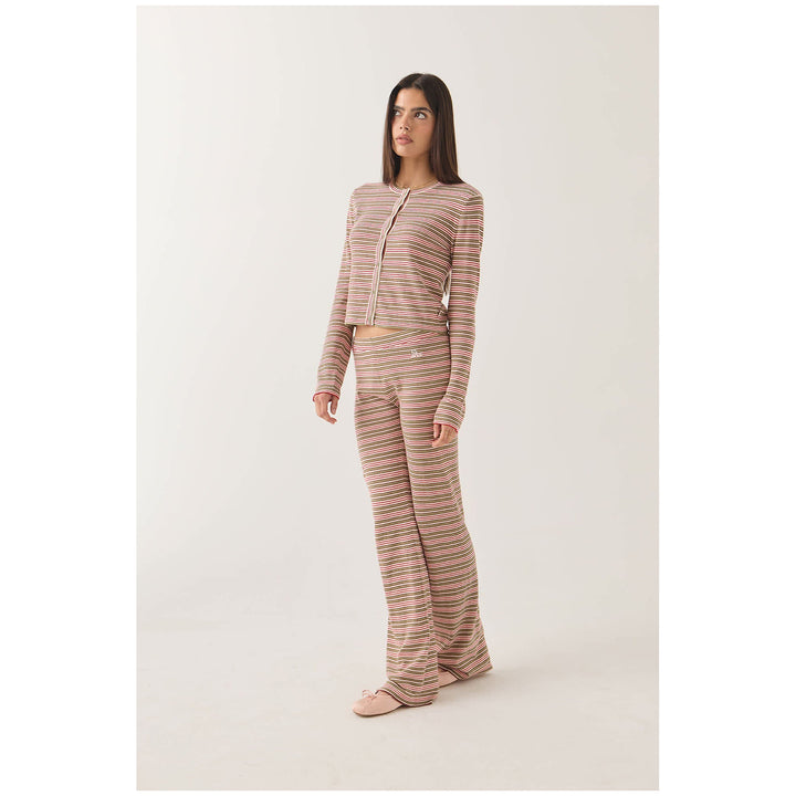 Brixton Bixby Lightweight Cardigan - Women's Green Multi Stripe