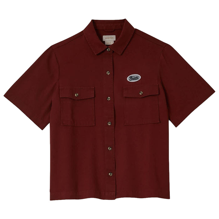 Brixton Mechanics Short-Sleeve Woven Shirt - Women's Dark Brick