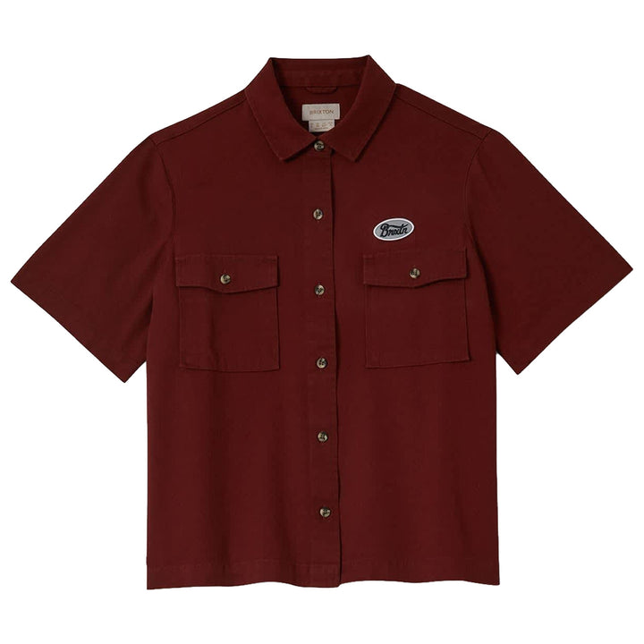 Brixton Mechanics Short-Sleeve Woven Shirt - Women's Dark Brick
