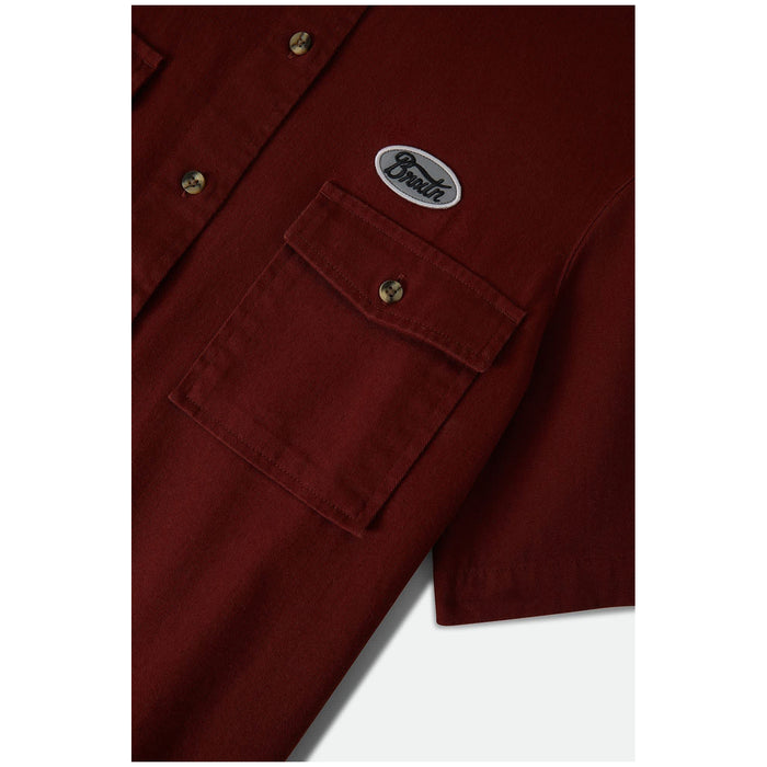 Brixton Mechanics Short-Sleeve Woven Shirt - Women's Dark Brick