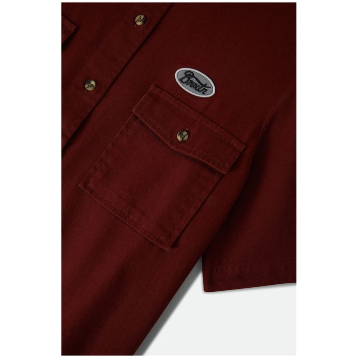 Brixton Mechanics Short-Sleeve Woven Shirt - Women's Dark Brick