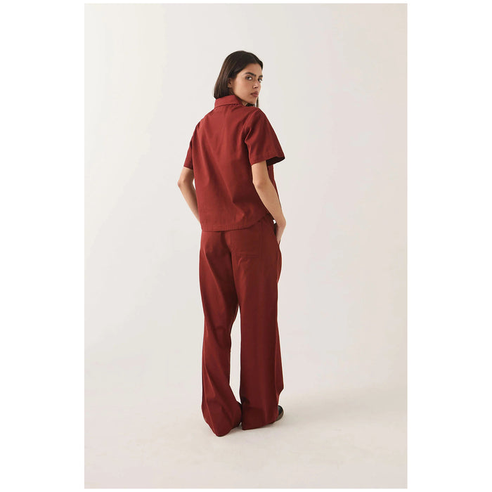Brixton Mechanics Short-Sleeve Woven Shirt - Women's Dark Brick