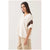 Brixton Boxy Cropped Football T-Shirt - Women's Off White