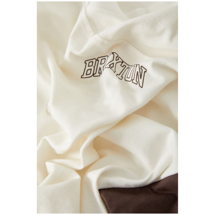 Brixton Boxy Cropped Football T-Shirt - Women's Off White