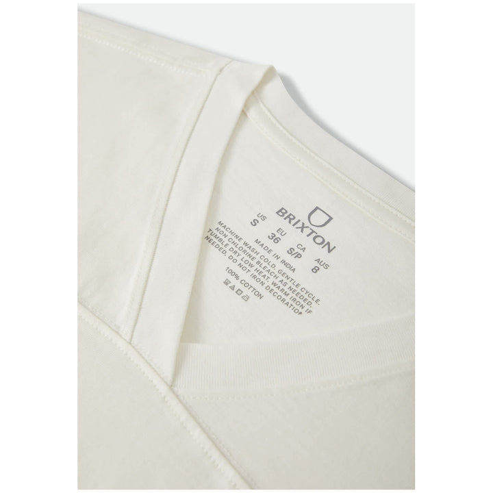 Brixton Boxy Cropped Football T-Shirt - Women's Off White