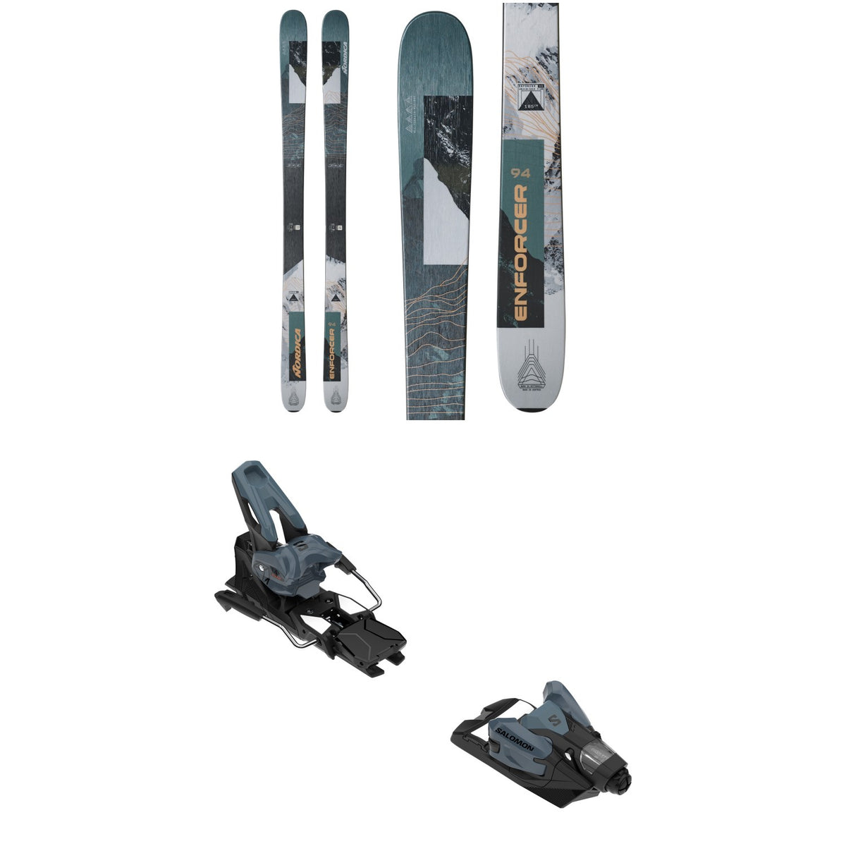 Nordica Enforcer 94 Skis + Salomon Strive 14 GW Ski Bindings 2027