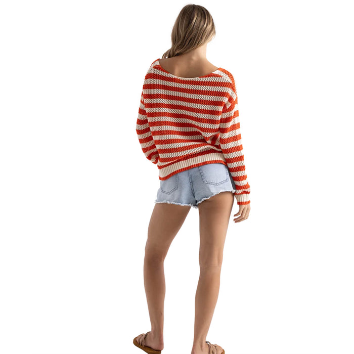 Volcom Waldo Sweater - Women's Persimmon/White