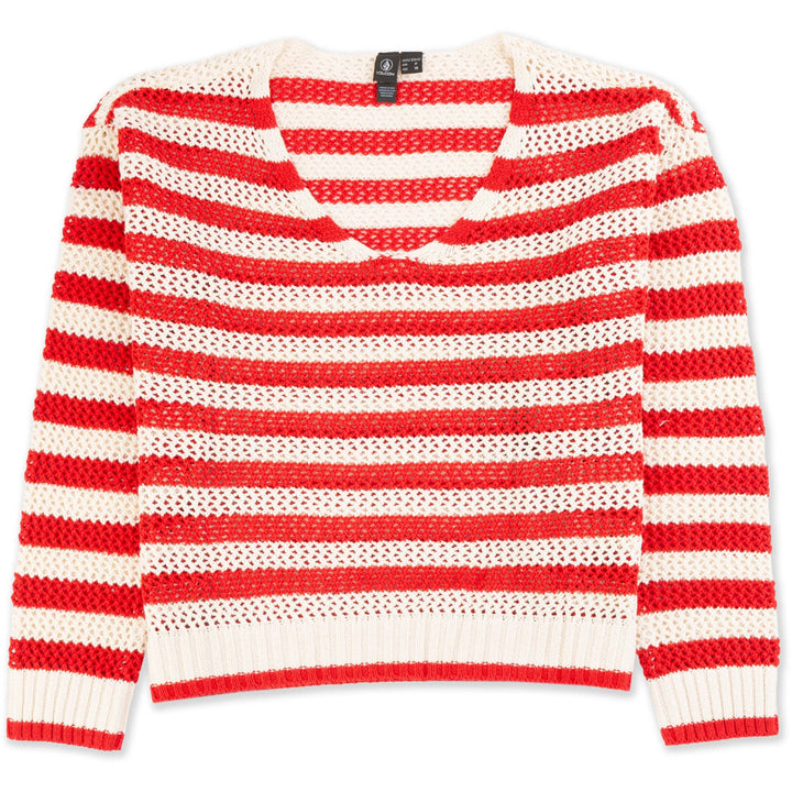Volcom Waldo Sweater - Women's Persimmon/White