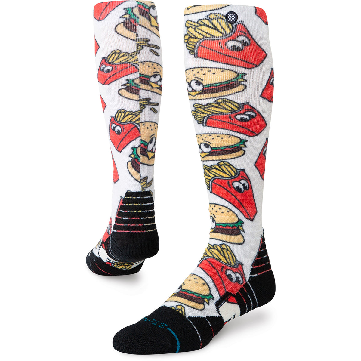 Stance Combo Meal Mid Poly Snow Socks Red