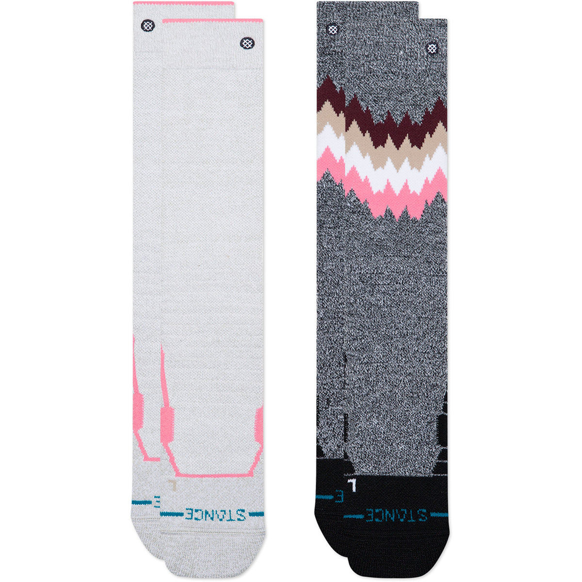 Stance 2X Mid Poly Snow Socks - 2 Pack - Kids' Grey