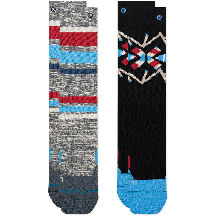 Stance Stripe Up Mid Poly Snow Socks - 2 Pack - Kids' Windward Blue