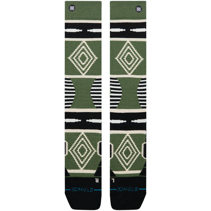 Stance Temple Mid Wool Snow Socks Olive