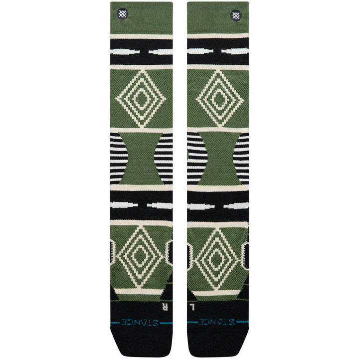 Stance Temple Mid Wool Snow Socks Olive