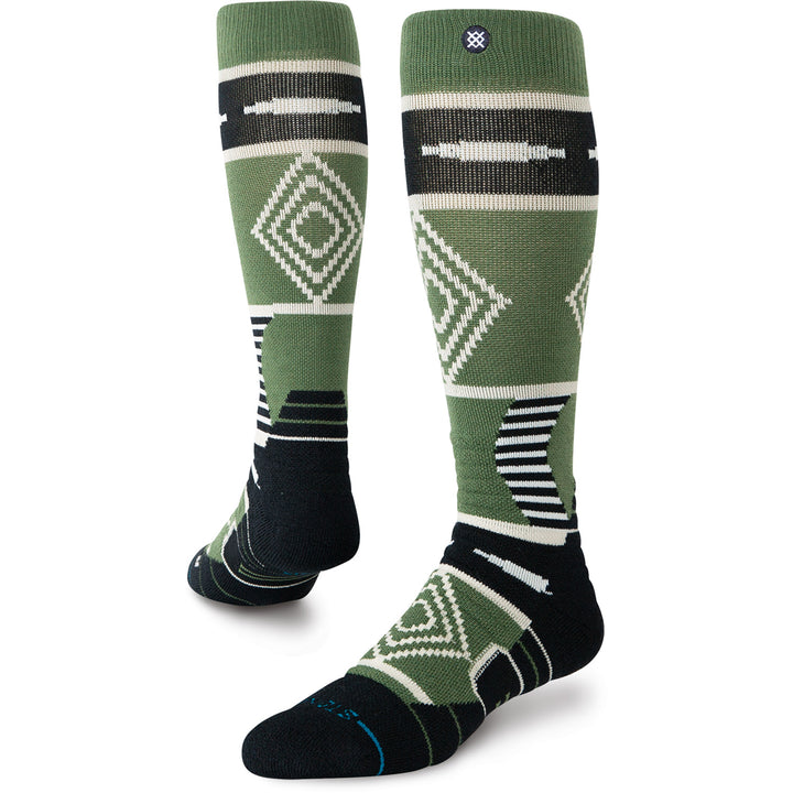 Stance Temple Mid Wool Snow Socks Olive