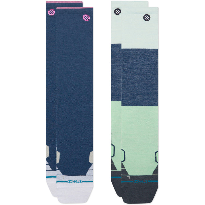 Stance Two Tone Snow Socks - 2 Pack - Women's Navy
