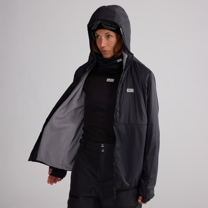 Oyuki Kumo Polartec® Alpha Full-Zip Hoodie - Unisex Black