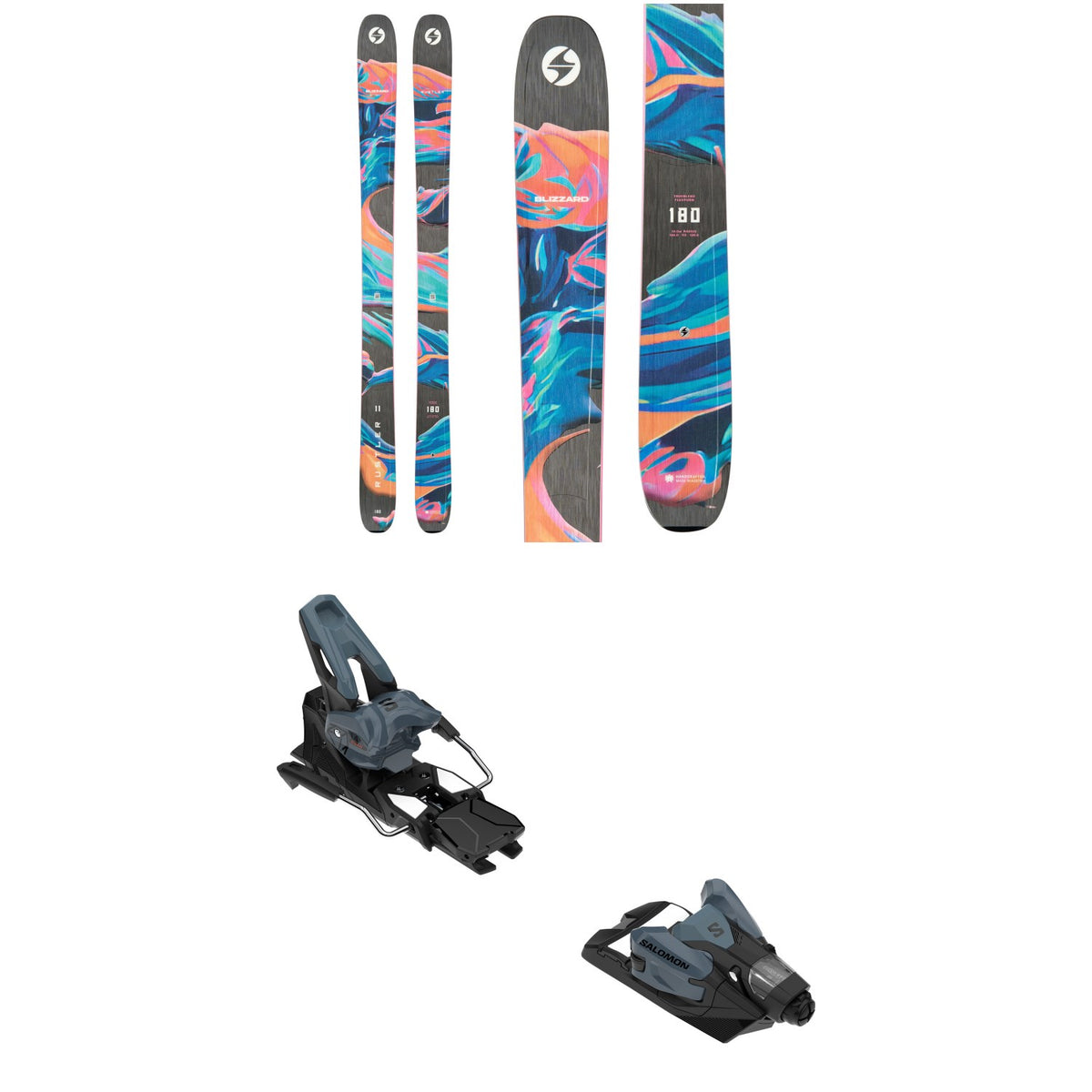 Blizzard Rustler 11 Skis + Salomon Strive 14 GW Ski Bindings 2027