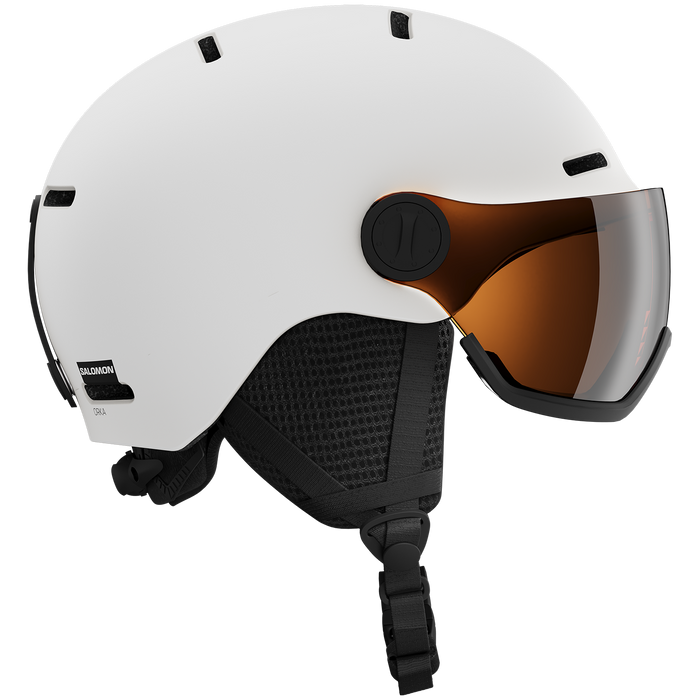 Salomon Orka Visor Helmet - Kids' White/Flash Silver