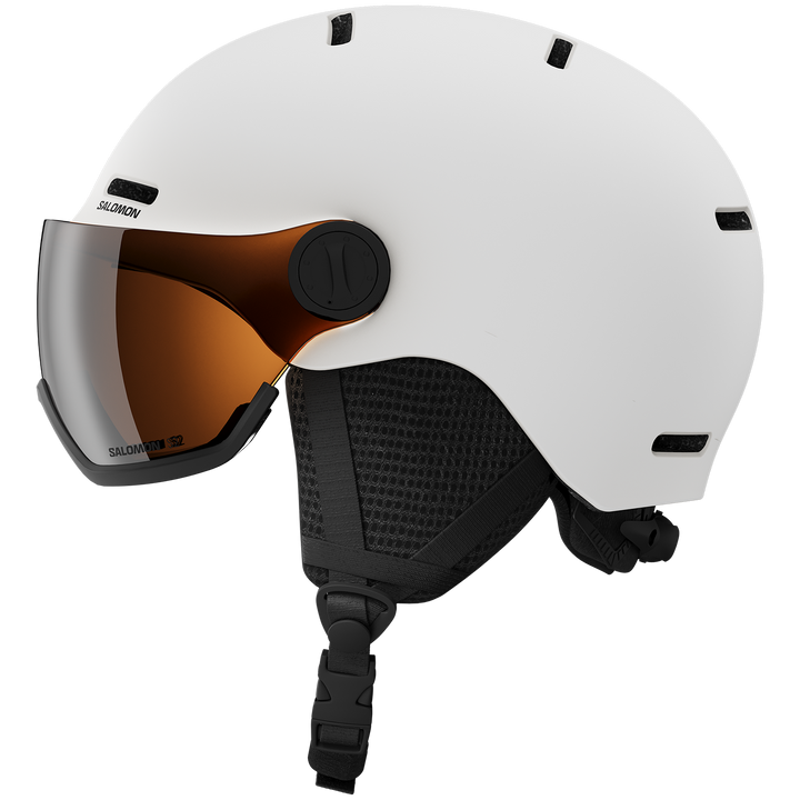 Salomon Orka Visor Helmet - Kids' White/Flash Silver