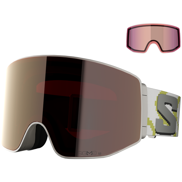 Salomon Sentry Prime Sigma Goggles Marshmallow/Sigma Gun Metal + Sigma Light Blue