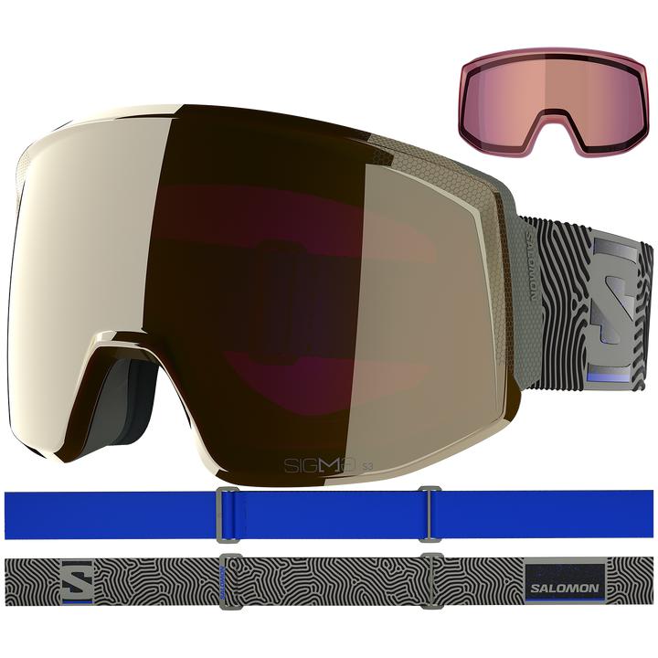 Salomon Skarn Prime Sigma Goggles Castor Gray/Sigma Black Gold + Sigma Light Blue