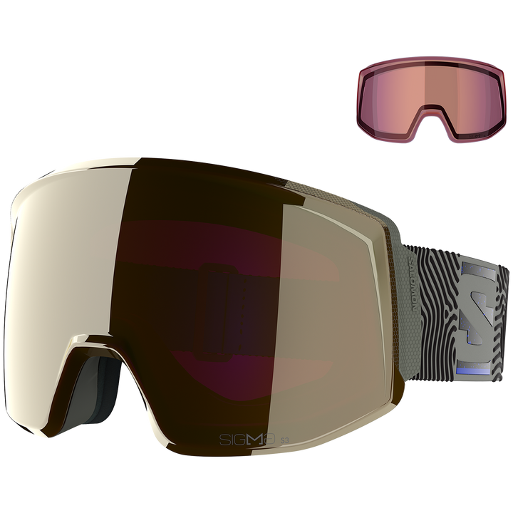 Salomon Skarn Prime Sigma Goggles Castor Gray/Sigma Black Gold + Sigma Light Blue