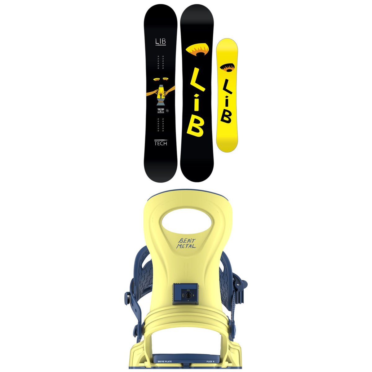 Lib Tech Two Time C3 Snowboard + Bent Metal Metta Snowboard Bindings - Women's 2026