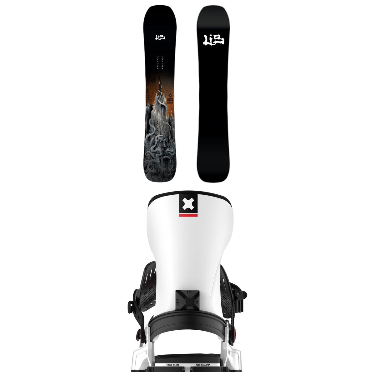 Lib Tech Skunk Ape C3 Snowboard + Bent Metal Transfer Snowboard Bindings 2026