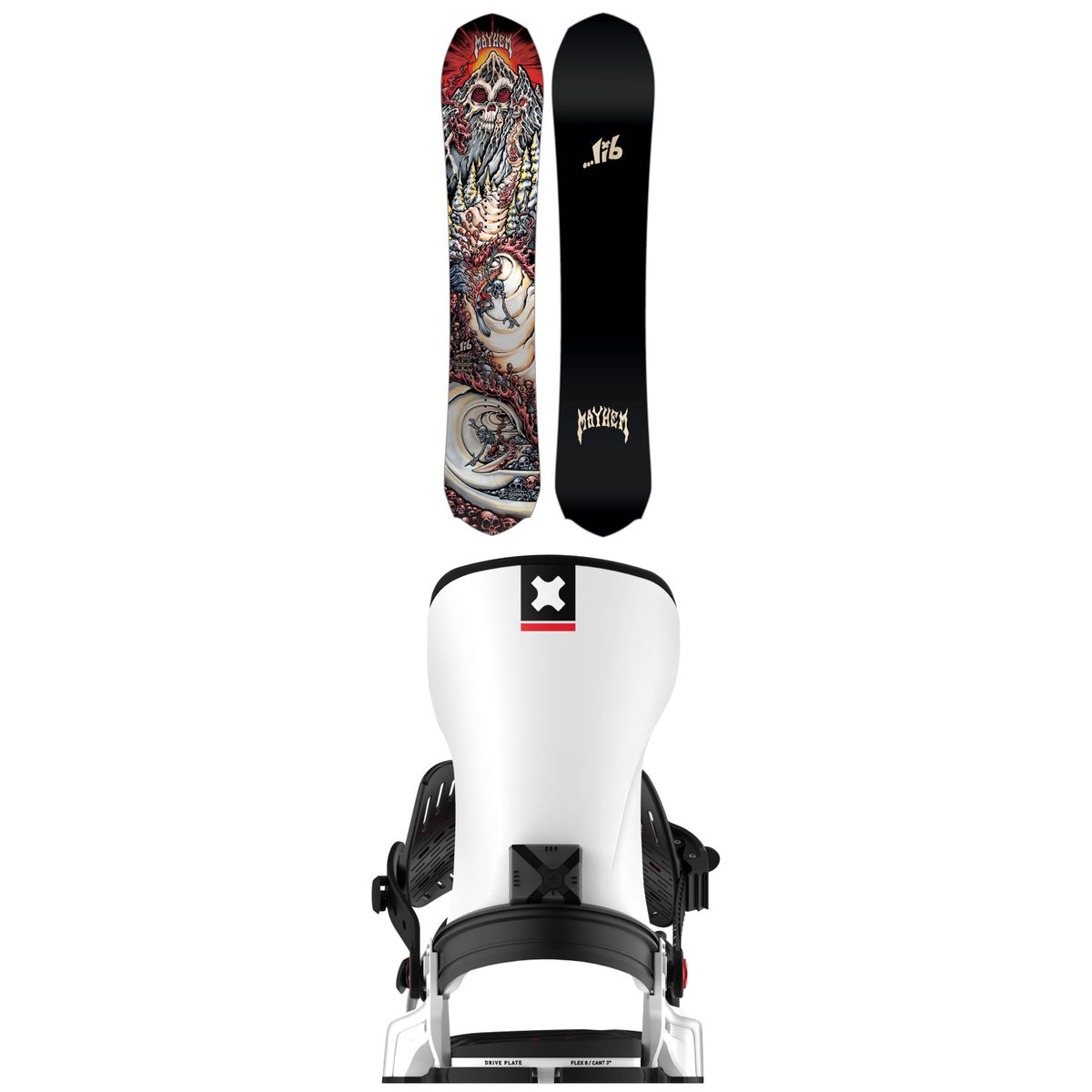 Lib Tech Mayhem Rocket C3 Snowboard + Bent Metal Transfer Snowboard Bindings 2026