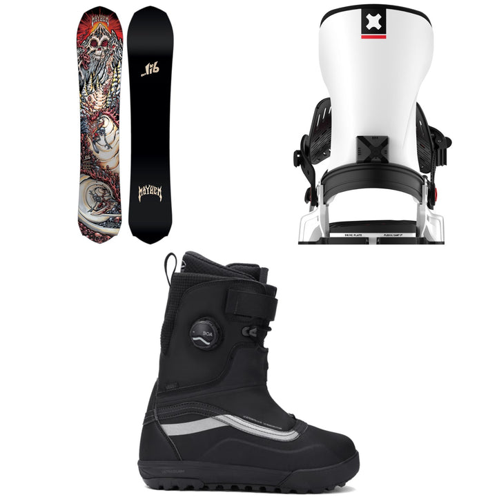 Lib Tech Mayhem Rocket C3 Snowboard + Bent Metal Transfer Snowboard Bindings + Vans Infuse Snowsurf Snowboard Boots 2026