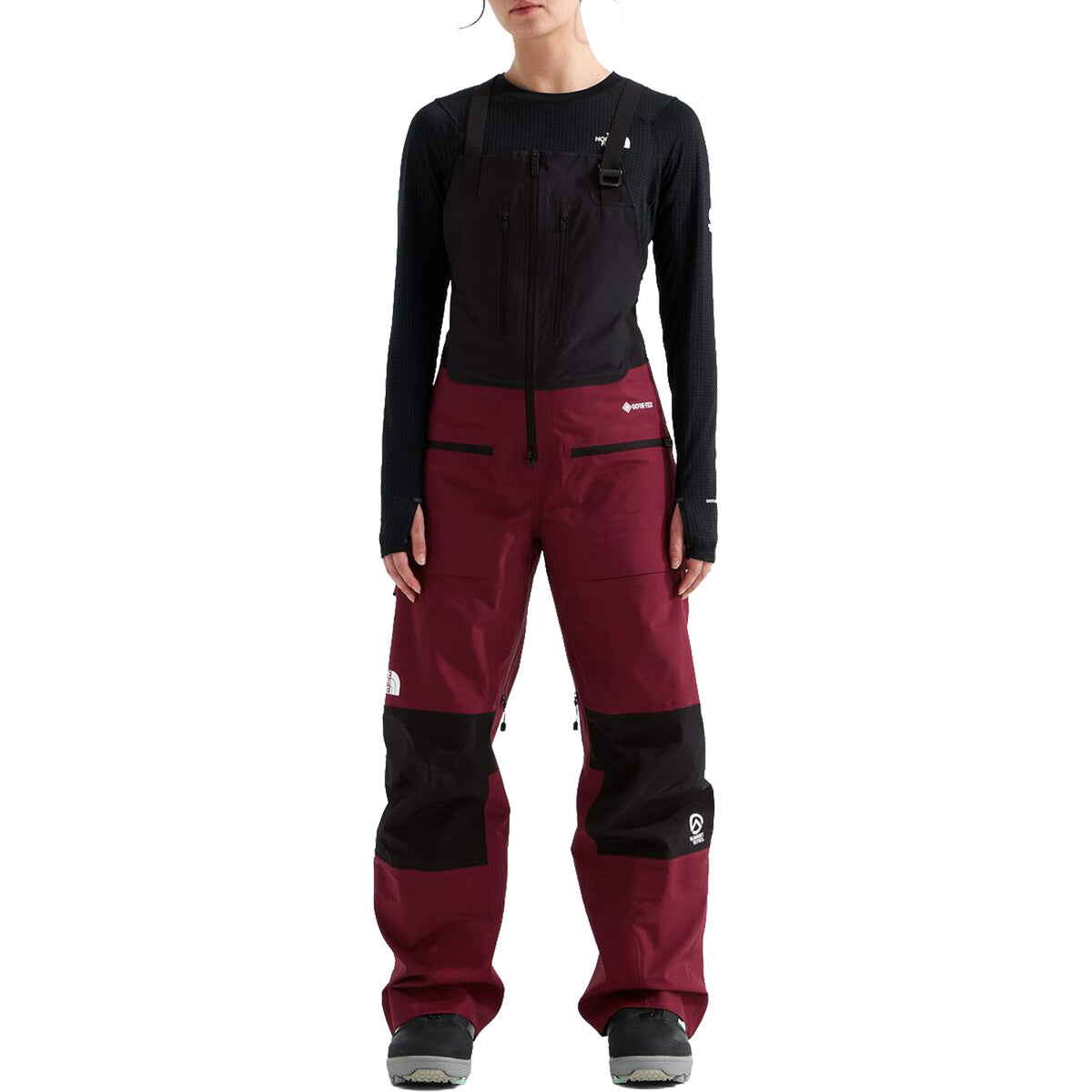 The North Face Summit Verbier GORE-TEX Bibs - Women's Burgundy Crush/TNF Black