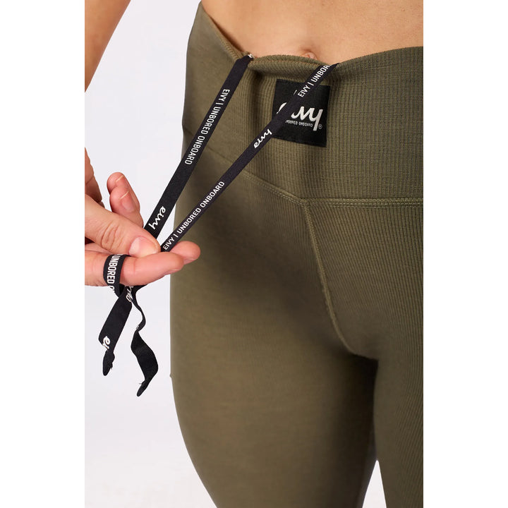 Eivy Pocket Merino Wool Rib Tights - Women's Olive