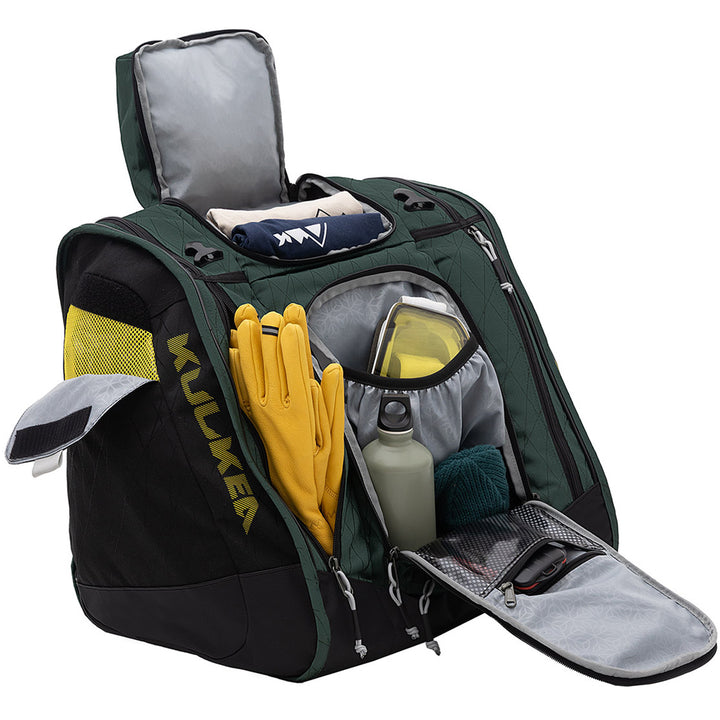 Kulkea Boot Trekker Boot Bag Hunter Green-Cool Grey-Aureolin Yellow