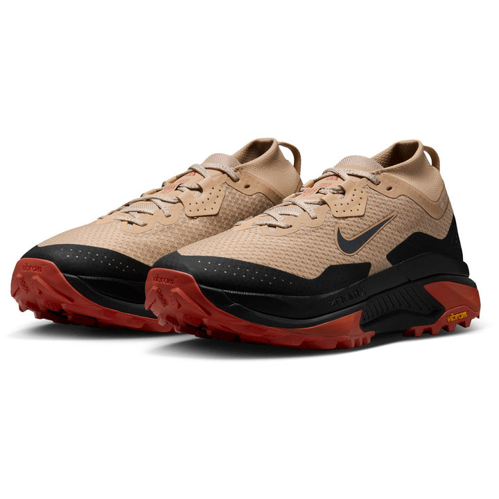 Nike ACG Zegama Trail GORE-TEX Shoes - Men's Linen/Black-Lt Crimson-Lt Oregon Brown
