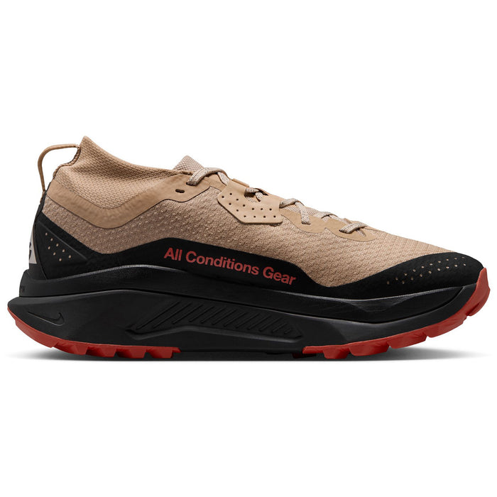 Nike ACG Zegama Trail GORE-TEX Shoes - Men's Linen/Black-Lt Crimson-Lt Oregon Brown