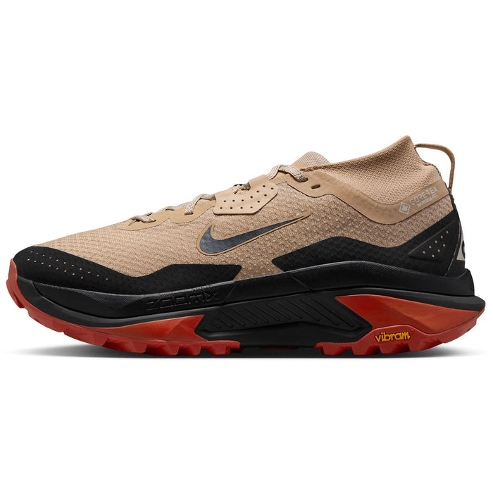 Nike ACG Zegama Trail GORE-TEX Shoes - Men's Linen/Black-Lt Crimson-Lt Oregon Brown