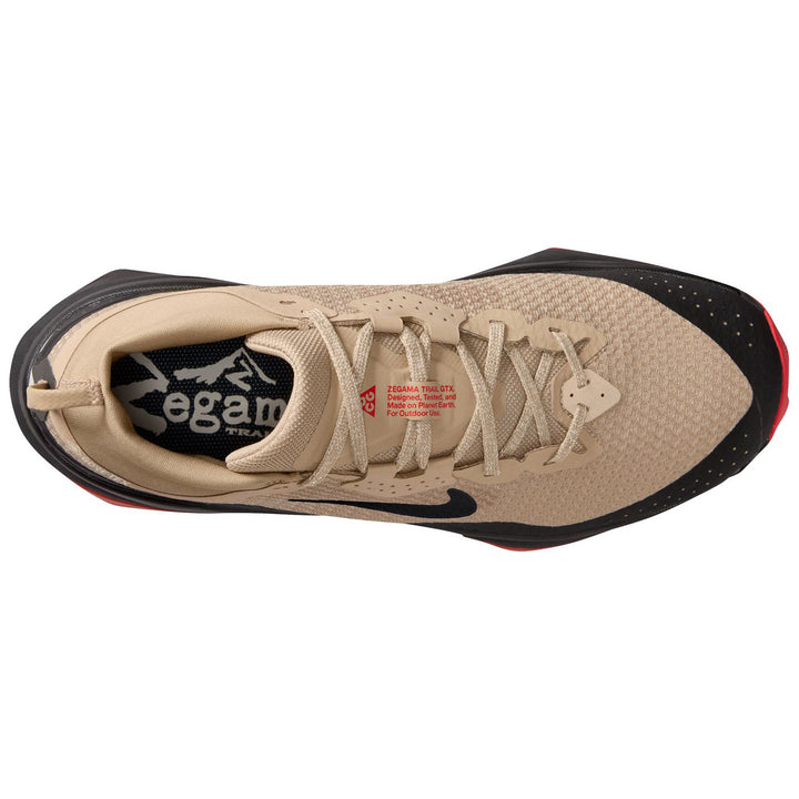 Nike ACG Zegama Trail GORE-TEX Shoes - Men's Linen/Black-Lt Crimson-Lt Oregon Brown