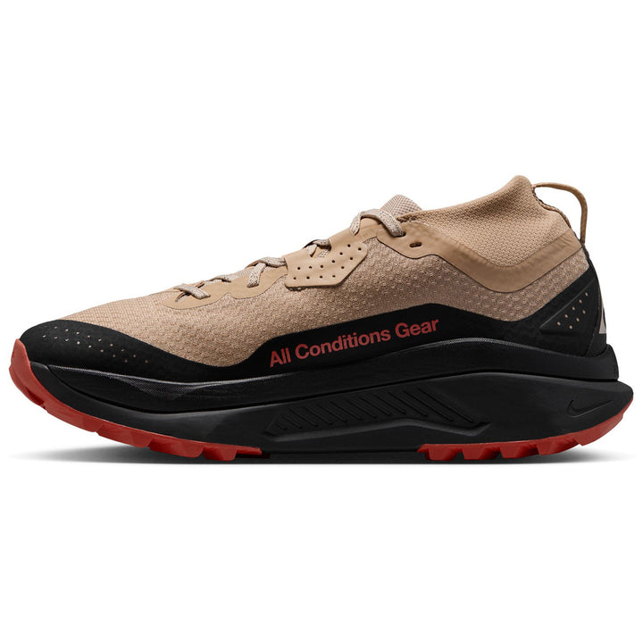 Nike ACG Zegama Trail GORE-TEX Shoes - Men's Linen/Black-Lt Crimson-Lt Oregon Brown