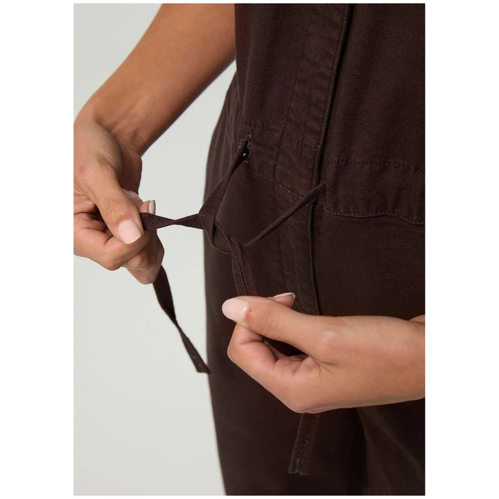 DU/ER Stretch Canvas Girlfriend Jumpsuit - Women's Garment Dye Espresso