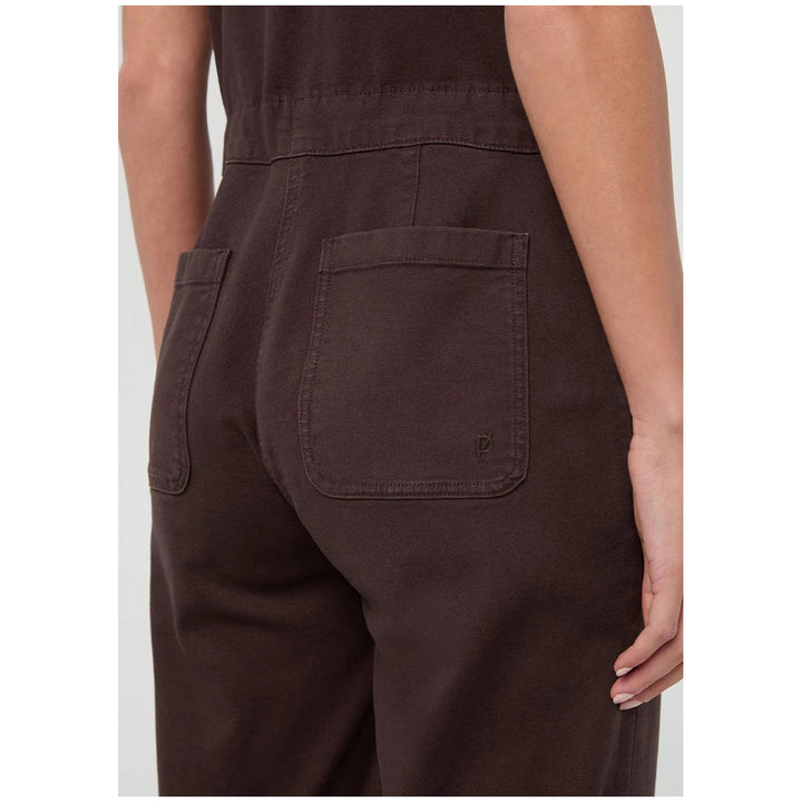 DU/ER Stretch Canvas Girlfriend Jumpsuit - Women's Garment Dye Espresso