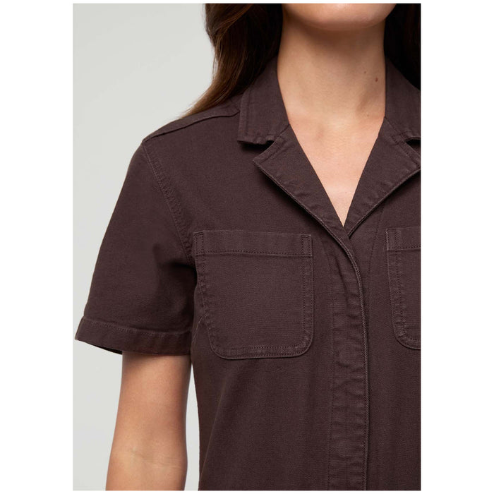 DU/ER Stretch Canvas Girlfriend Jumpsuit - Women's Garment Dye Espresso