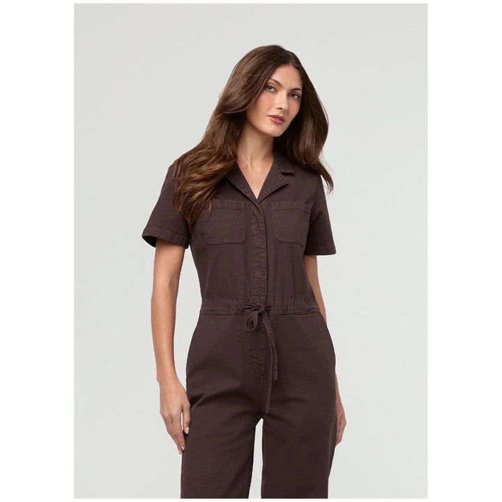 DU/ER Stretch Canvas Girlfriend Jumpsuit - Women's Garment Dye Espresso