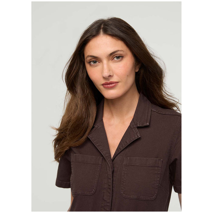 DU/ER Stretch Canvas Girlfriend Jumpsuit - Women's Garment Dye Espresso