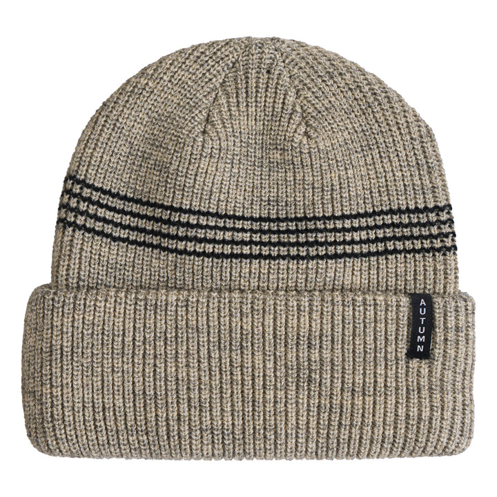 Autumn Mini Stripe Beanie Cream