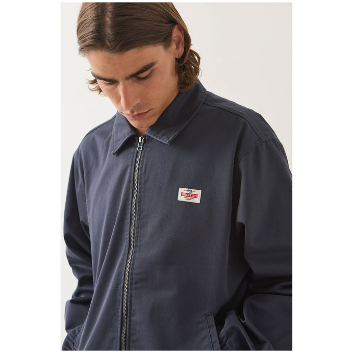 Brixton Trademark Lightweight Garage Zip Jacket - Men's Washed Navy