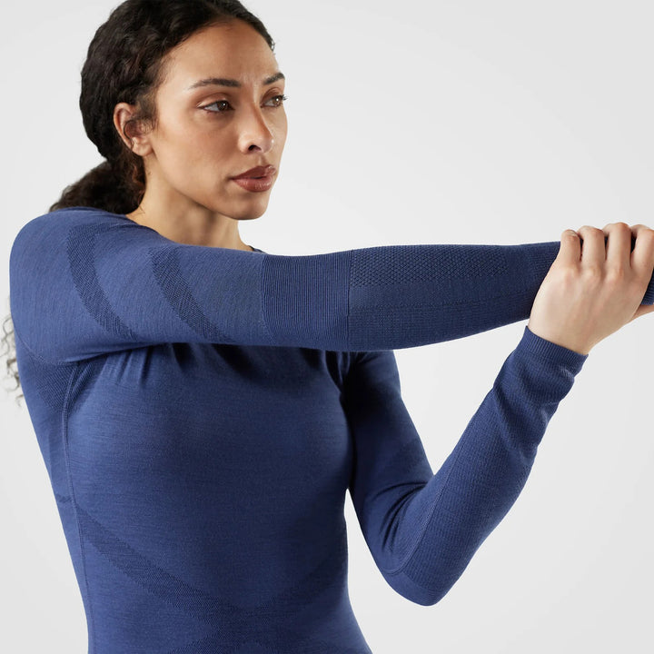 Smartwool Intraknit Thermal Merino Base Layer Crew Top - Women's Nightfall Blue-Deep Navy