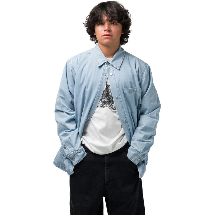 Souvenir Quilted Denim Shirt - Men's Faded Indigo